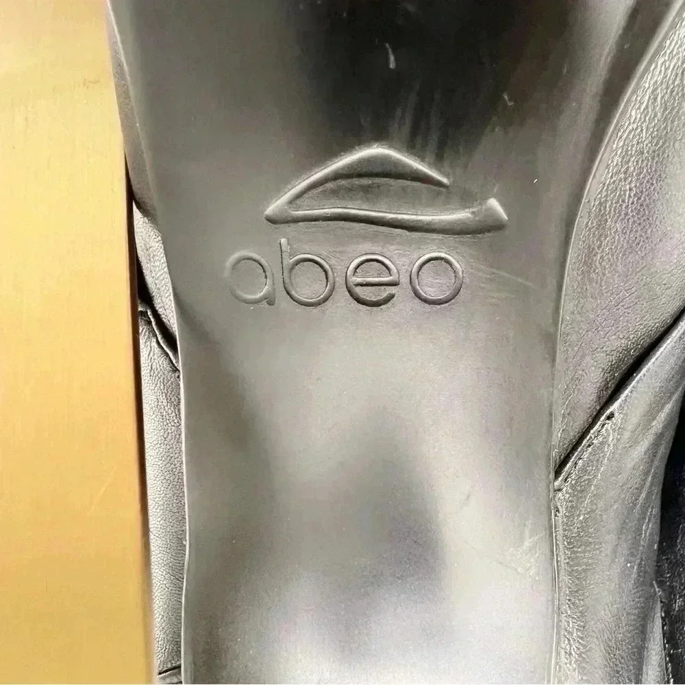Abeo Women’s Black Leather Harlow Heel Size 6 1/2